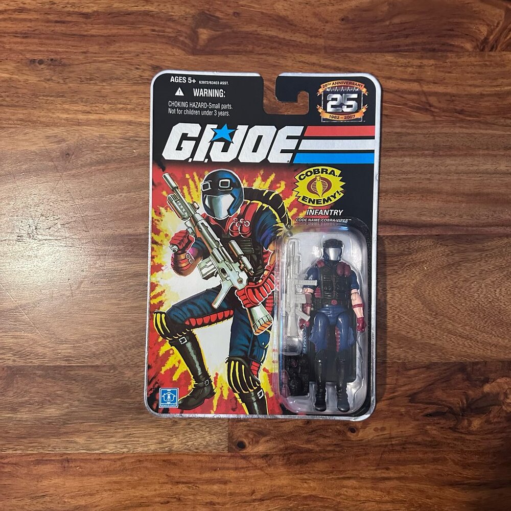 GI Joe MOC 25th Anniversary Cobra Viper (Silver Foil)
